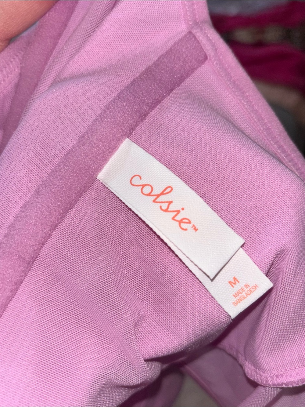 Colsie Pink Ribbed Corset Cami - Picture 3 of 3